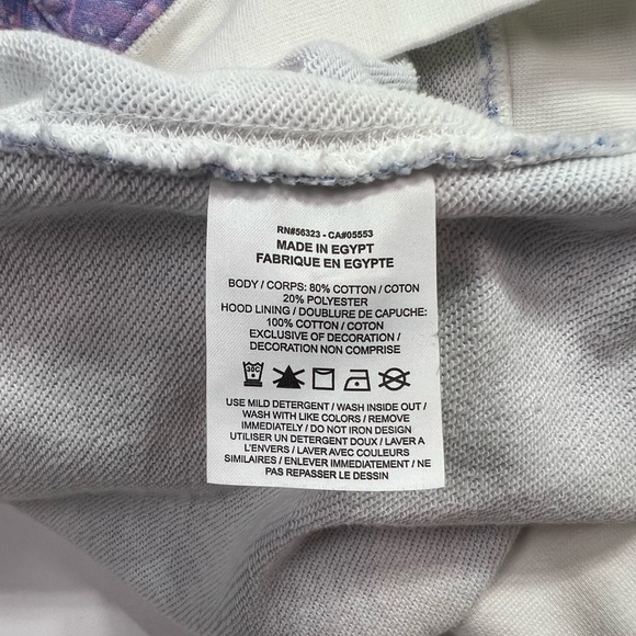 Nike Sportswear French Terry All Over Palm Print Hoodie - blue/purple, M - Picture 4 of 9